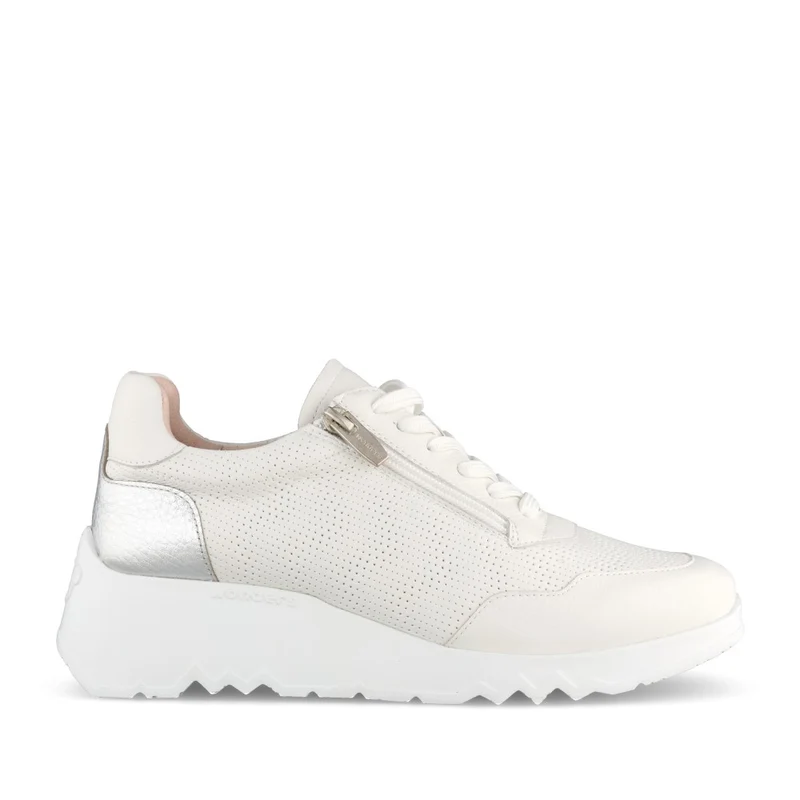 Ladies E-6671 Laced Trainer In Off White 40 / OFF WHITE