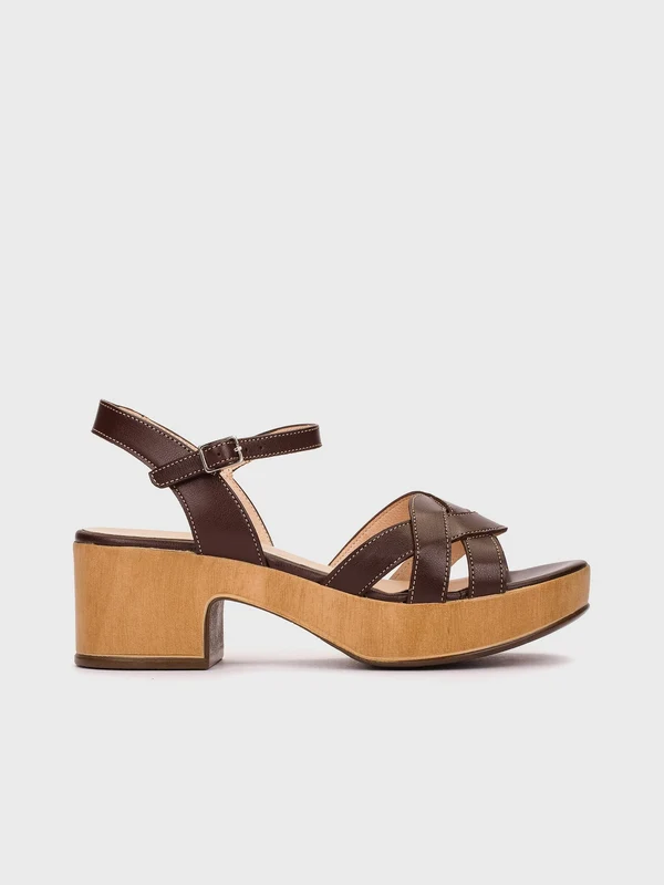 WONDERS Sandalo Tacco Medio Donna - D-8860 Testa di Moro 39