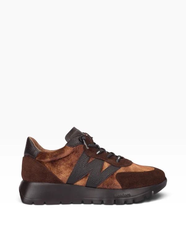 WONDERS Sneaker Bassa Donna - A-24111 Marrone/Nero 37