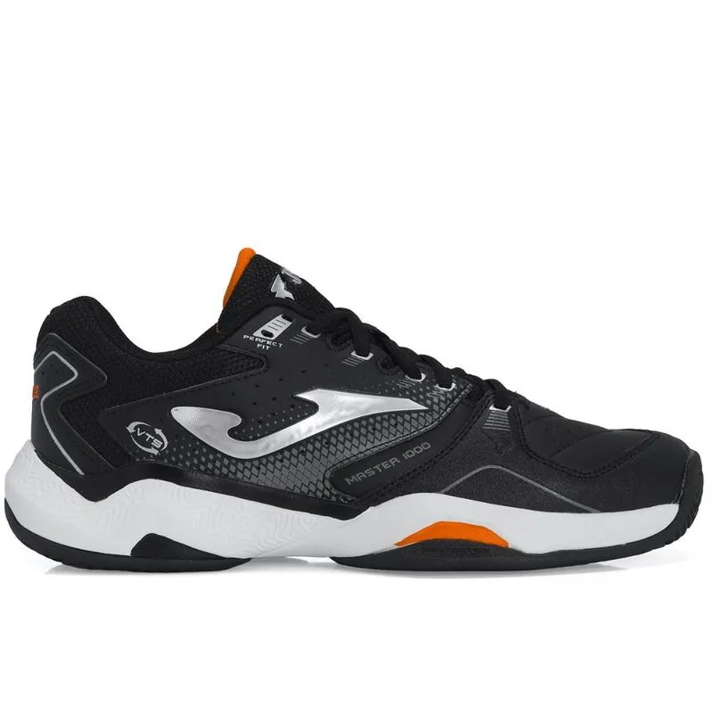 Tênis Joma Master 1000 Clay - Saibro - Preto Prata e Branco 39