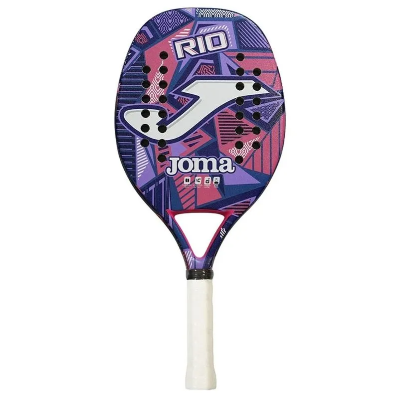 Raquete de Beach Tennis Rio Joma Fibra de Vidro Roxo e Rosa