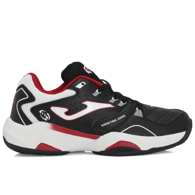 Tênis Joma Master 1000 Júnior Clay - Saibro - Preto Vermelho e Branco
