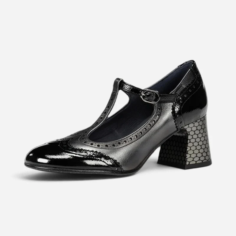 Dacy T-Strap Black/Anthracite 40