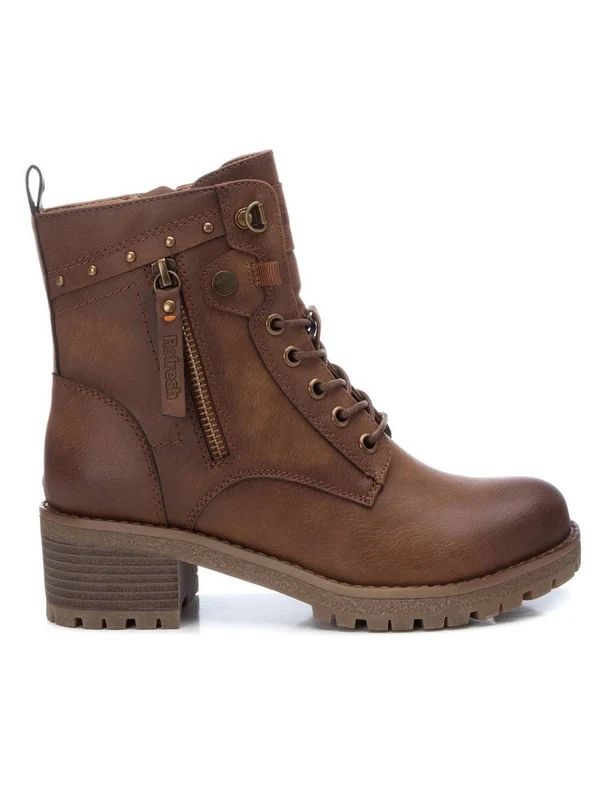 REFRESH Anfibi Tacco Medio Donna - 172241 Camel 37