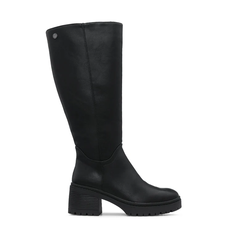 Bota Salto Médio Mulher Pele Sintética Preto 40