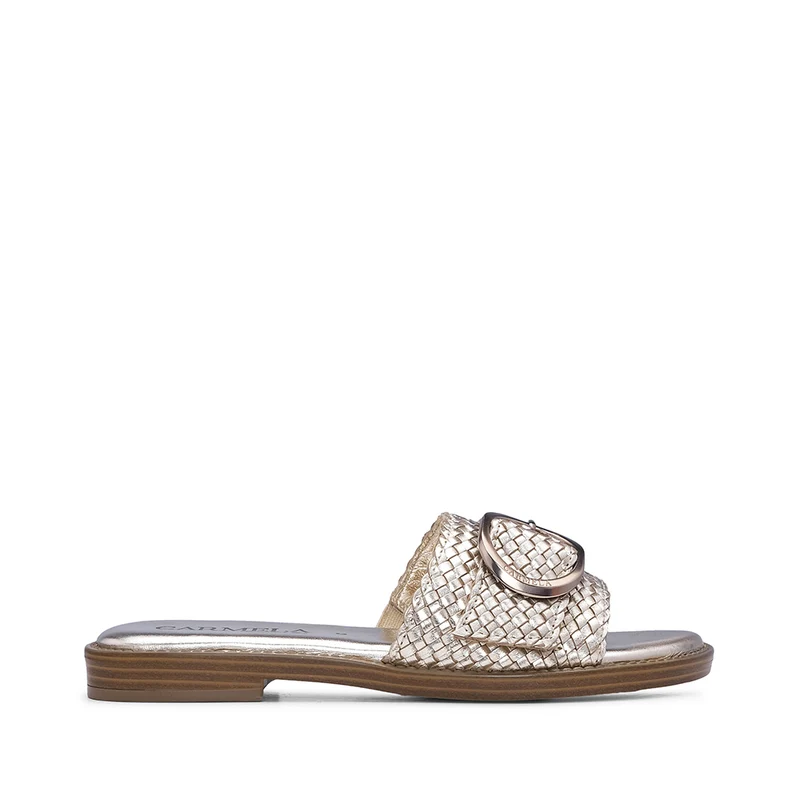 Chinelo Casual Mulher Pele Dourado 36