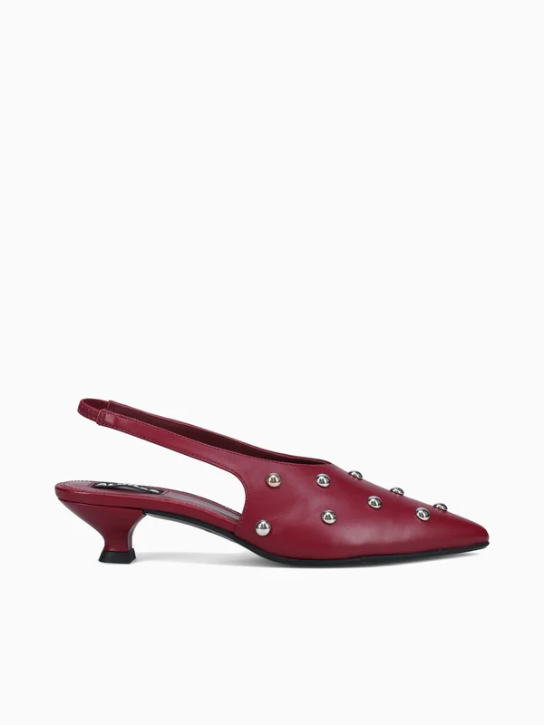 Eros Studs Burgundy Leather Wine / 41 / M