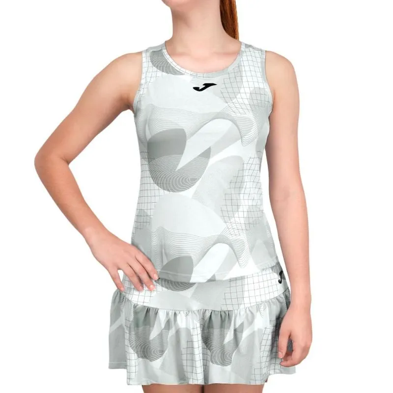 Regata Joma Lady Challenge Estampada Branca e Cinza GG
