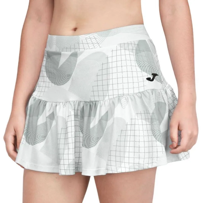 Saia Shorts Joma Lady Challenge Estampada Branca G