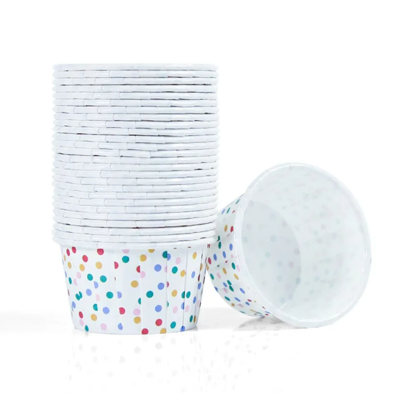 100 *pcs Rolled Edge Roll Cup Oil Paper Cup Paper Cup Paper Cup, Muffin