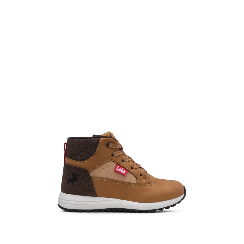 Bota Casual Criança Pele Sintética Camel 30