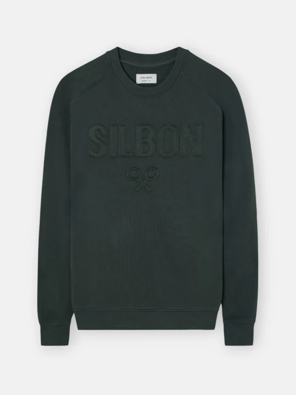 Sudadera ranglan silbon patch khaki XL / VERDE