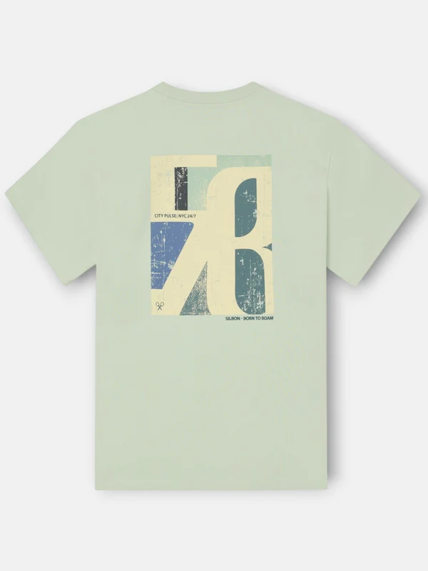 Camiseta relaxed fit city pulse verde claro XXL / VERDE