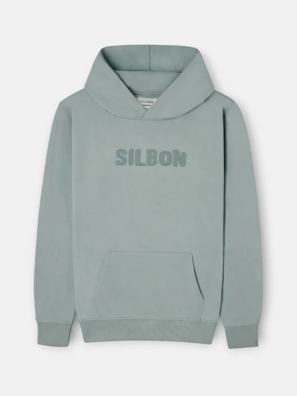 Sudadera capucha parche tono verde claro XXL / VERDE