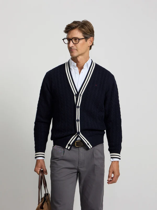Cardigan college azul marino L / AZUL MARINO