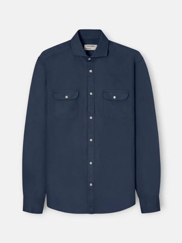 Camisa sport structure bolsillos marino S / AZUL MARINO