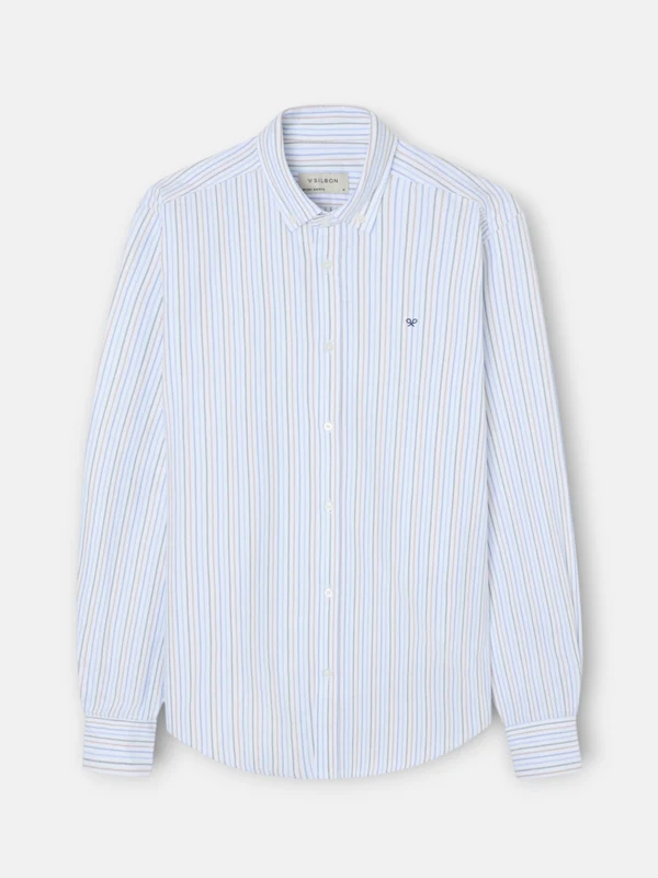 Camisa sport oxford multicolor 4XL / AZUL
