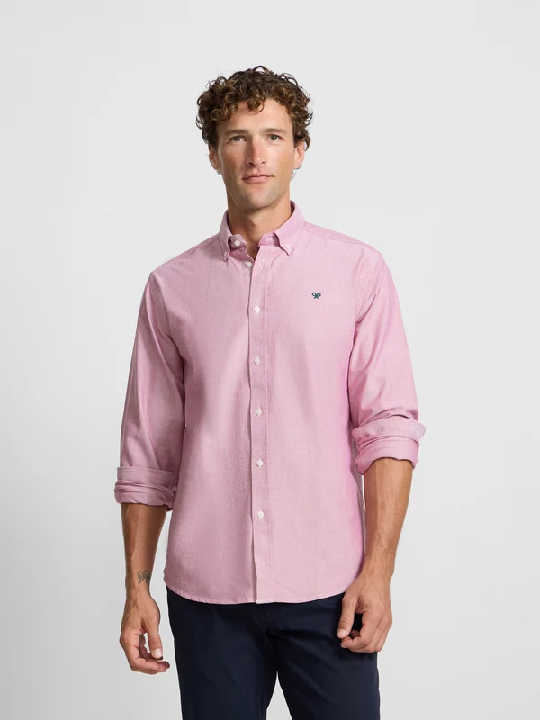 Camisa sport oxford burdeos XL / BURDEOS