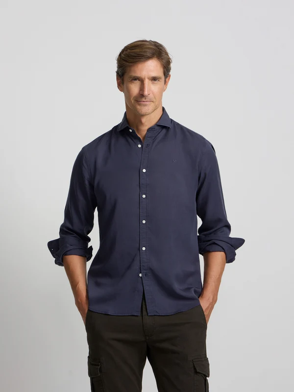 Camisa sport soft navy S / AZUL MARINO