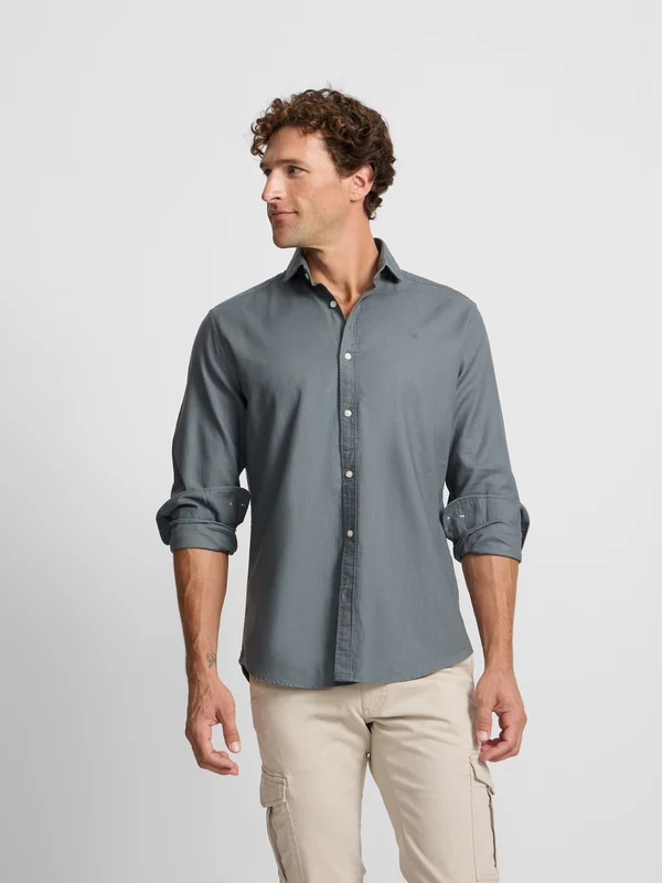 Camisa sport espiga verde medio L / VERDE