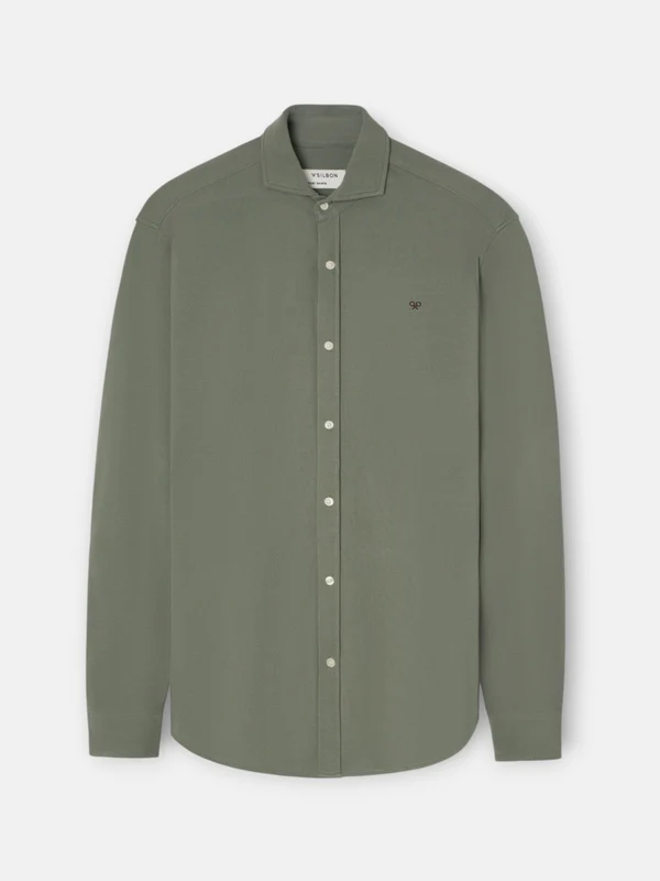 Camisa sport pique verde claro 4XL / VERDE