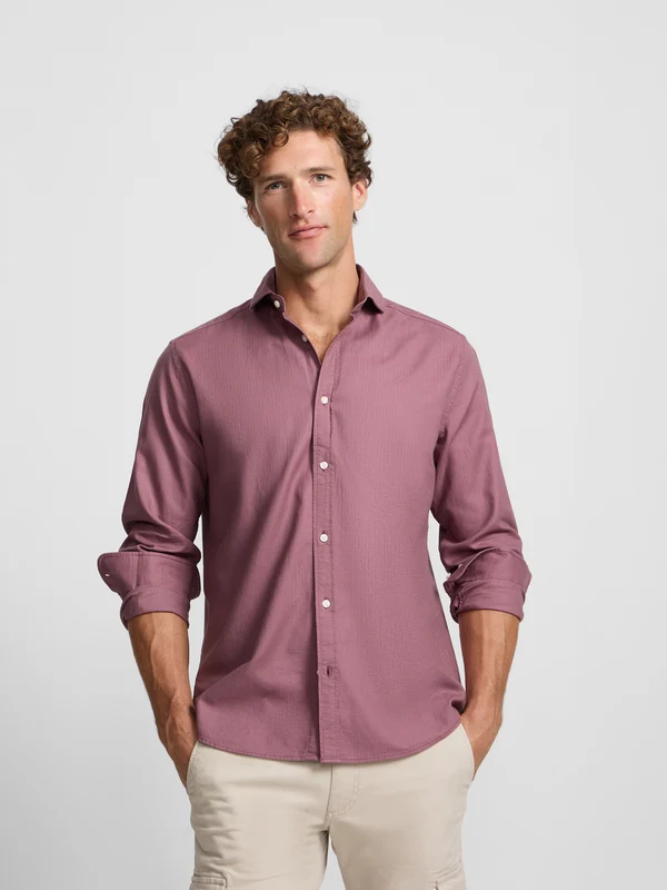 Camisa sport espiga burdeos M / BURDEOS