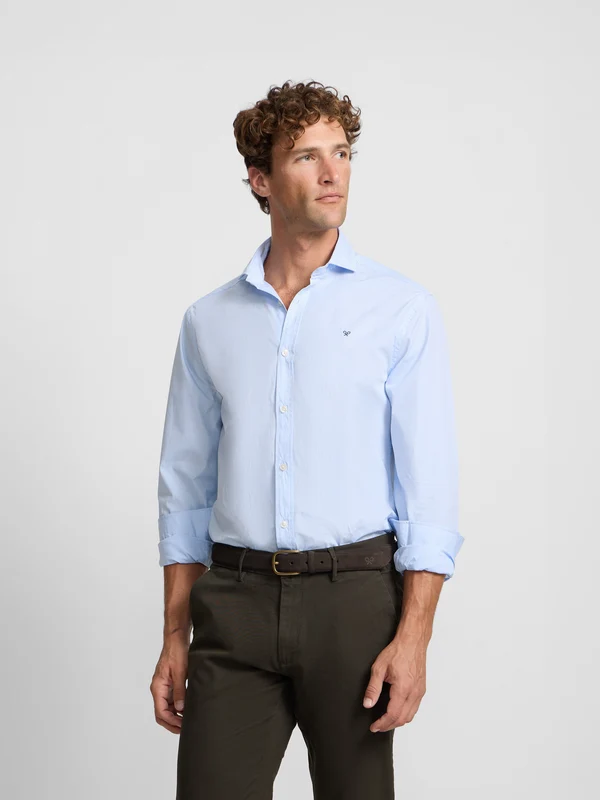 Camisa sport classic cuadro azul XS / MARRÓN