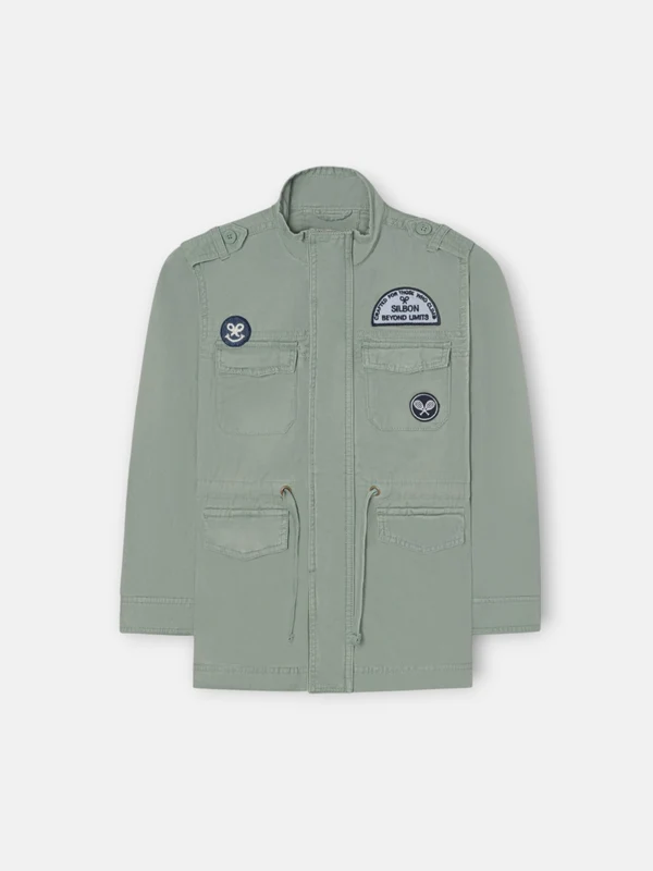 Chaqueta kids militar parches verde 12 / VERDE