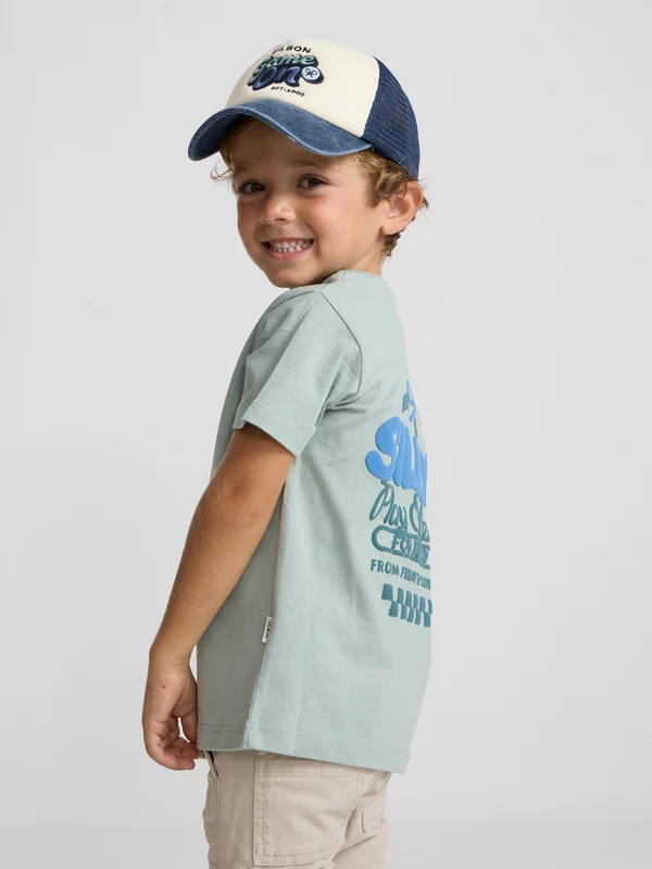 Camiseta kids play y pizza verde 12 / VERDE