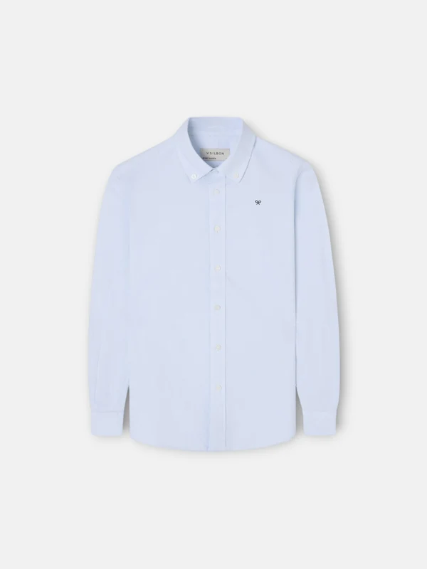 Camisa sport kids oxford mil rayas celeste 2 / AZUL