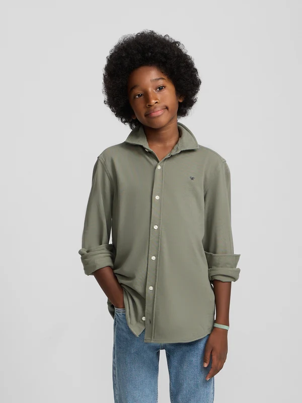 Camisa sport kids pique verde claro 10 / VERDE