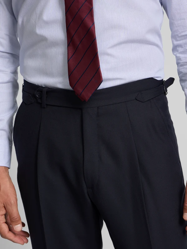 Pantalon vestir prolonga pinzas azul marino 46 / AZUL MARINO