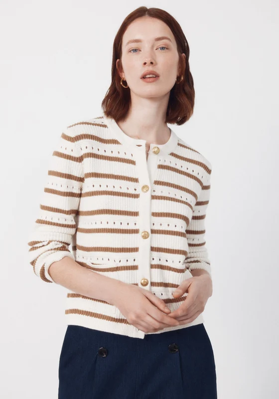 Short Buttoned Cotton Jacket - Beige/camel Beige/camel / 2XL