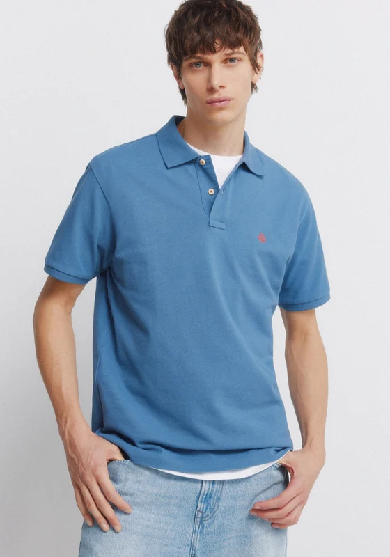 Basic Polo Shirt Regular Fit - Medium Blue Medium Blue / 2XL
