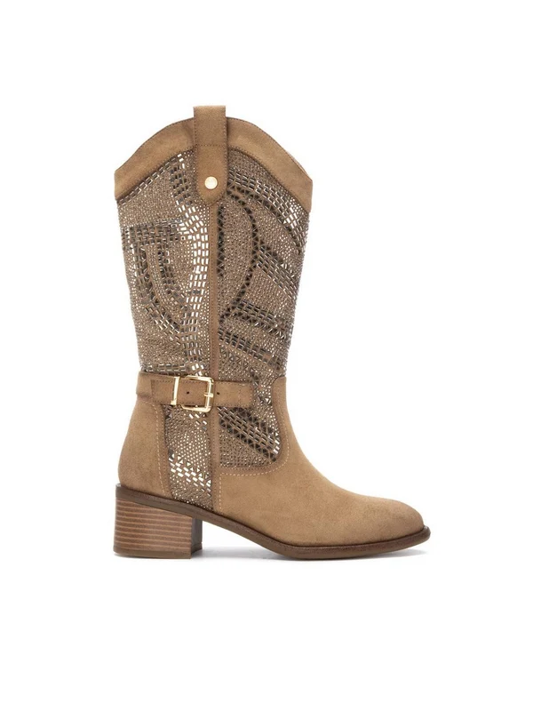 XTI Stivale Tacco Medio Donna - 144321 Beige 39