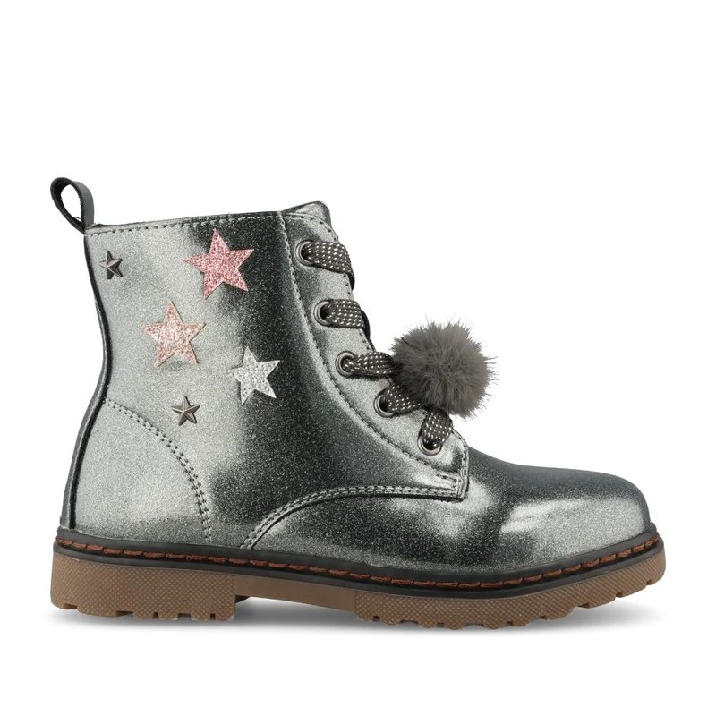 XTI Girls 154116 Ankle Boot In Pewter Patent 29