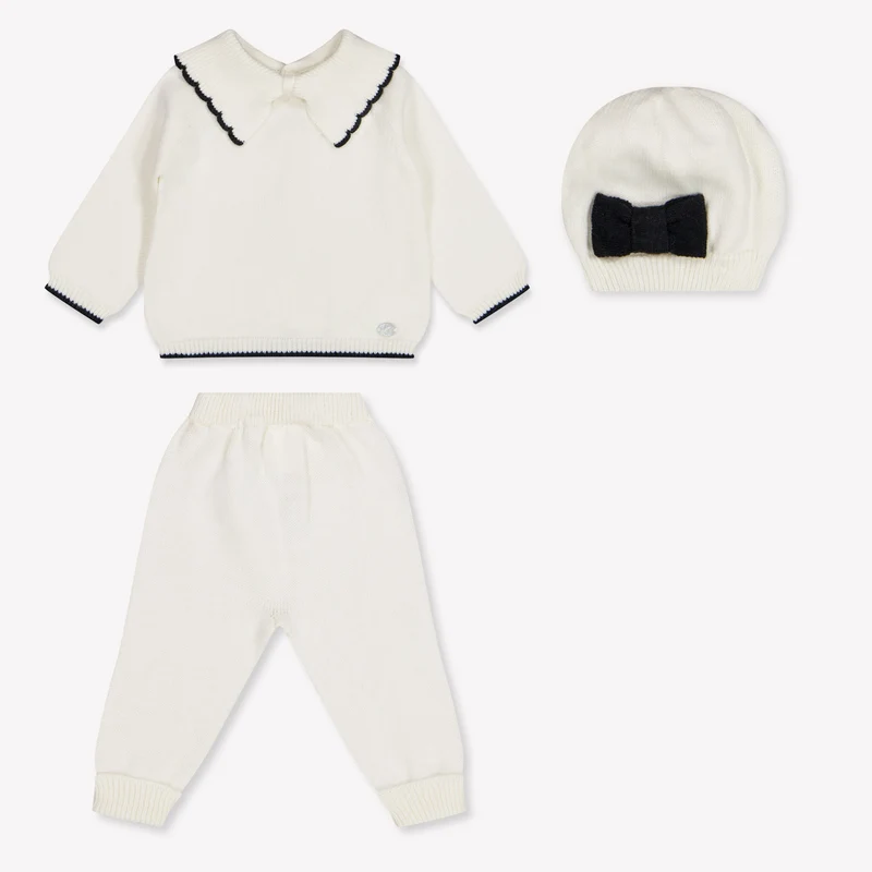 Martin Aranda Baby Meisjes Boxpakje In Off White 3 Maanden