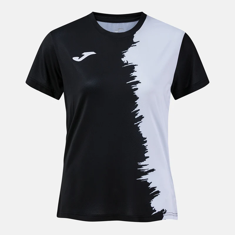 Joma Picasho City Women's Short Sleeve Shirt Black/White / 2XL