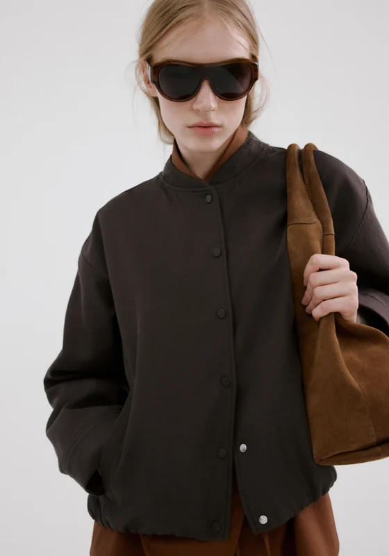 Lyocell Bomber Jacket - Purple Medium Purple / S