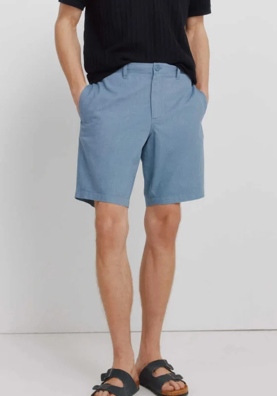 Structured Bermuda Shorts - Blue Light Blue / 40