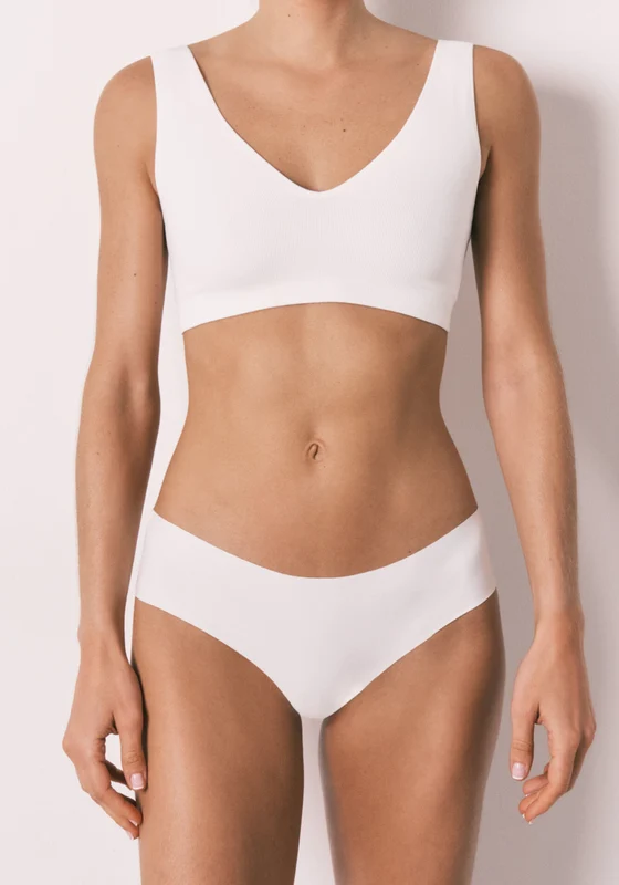 Classic Clean Cut Lace Briefs - White Ivory / XL
