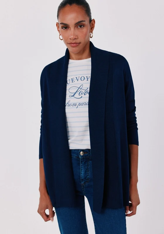 Shawl Collar Cardigan - Navy Navy / XL