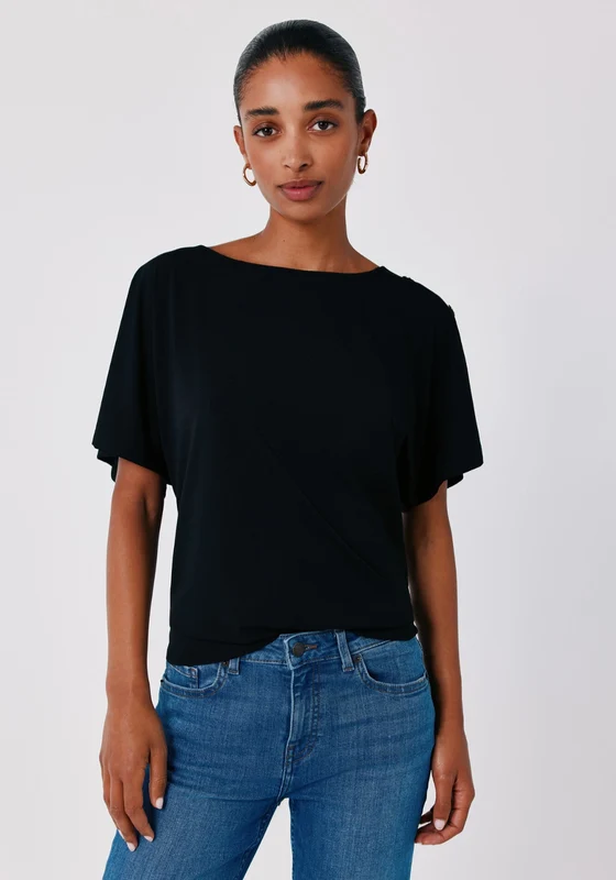 Fluid basic top - Black Black / L