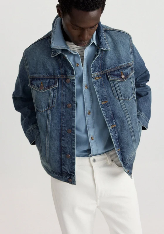 Trucker Denim Jacket - Blue Blues / XL