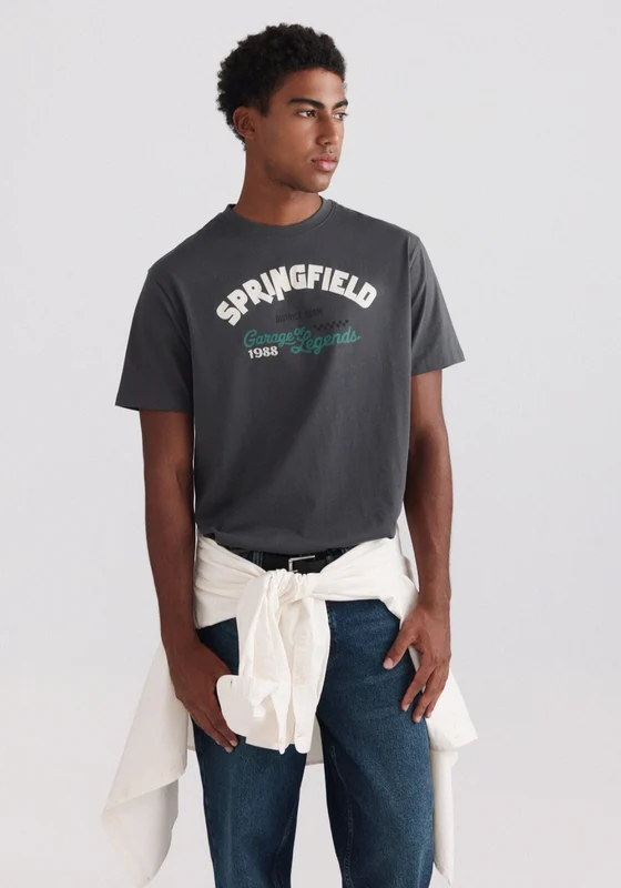 Garage Logo Graphic Tee - Grey Dark Grey / M