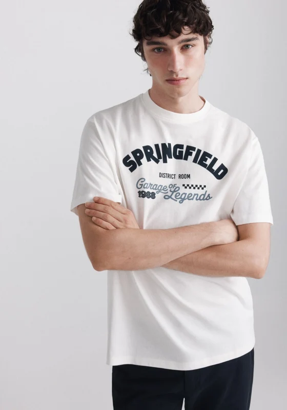 Garage Logo Graphic Tee - White Ivory / M