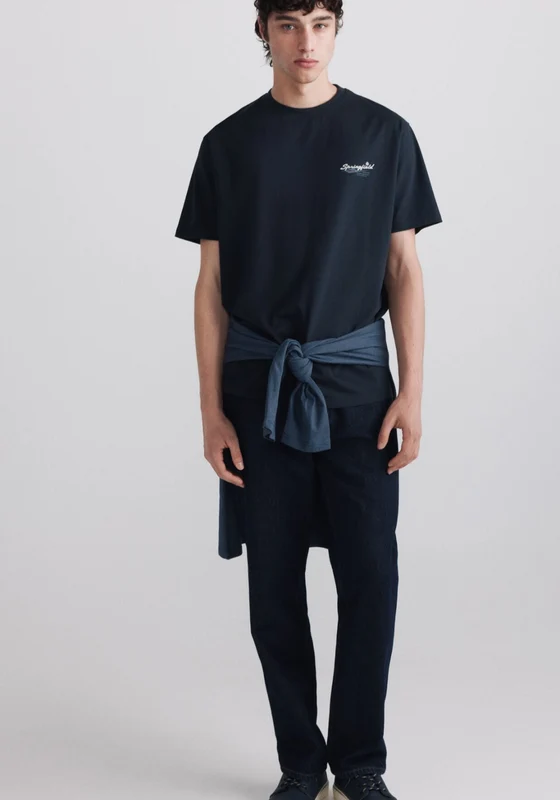 Race Logo Graphic Tee - Blue Dark Blue / L