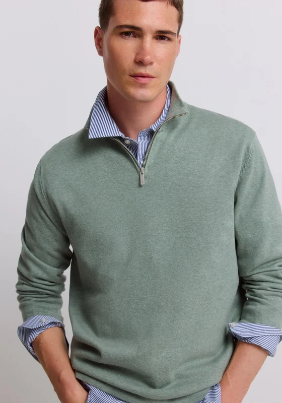 Half Zip Knit - Green Green / L