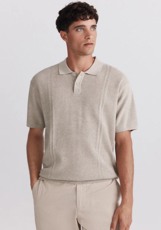 Basic Knit Polo - Beige Beige / L