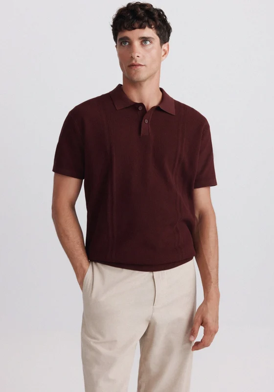 Basic Knit Polo - Orange Orange / L